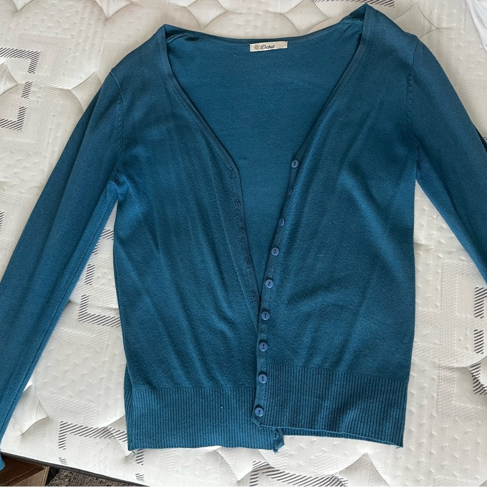 Debut Teal Cardigan Sweater